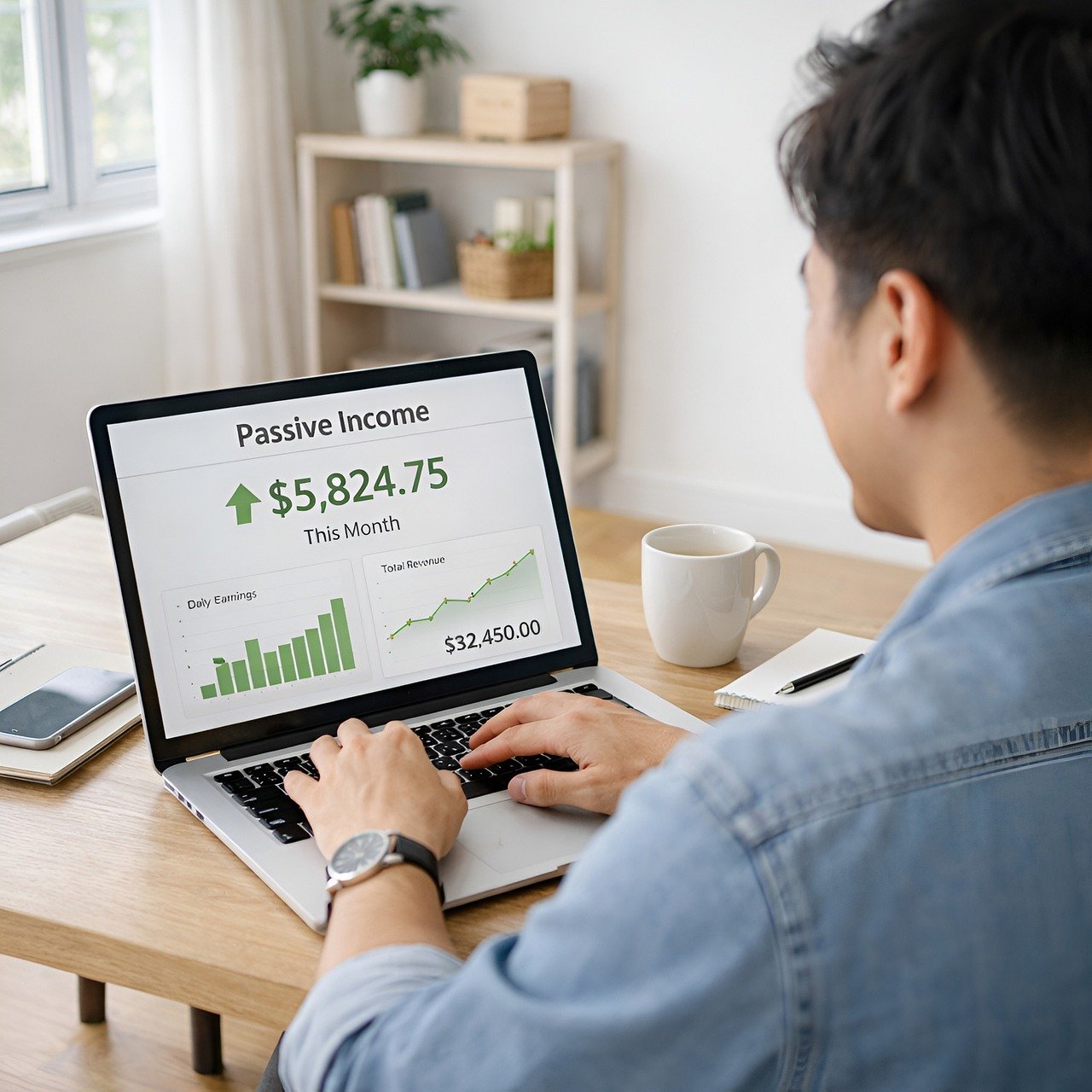 ai passive income laptop